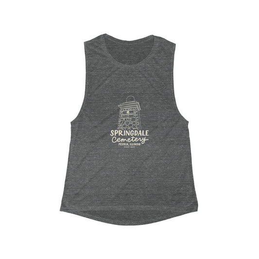 Springdale Cemetery Vintage Tank Top — Women's Flowy Scoop Muscle Tank