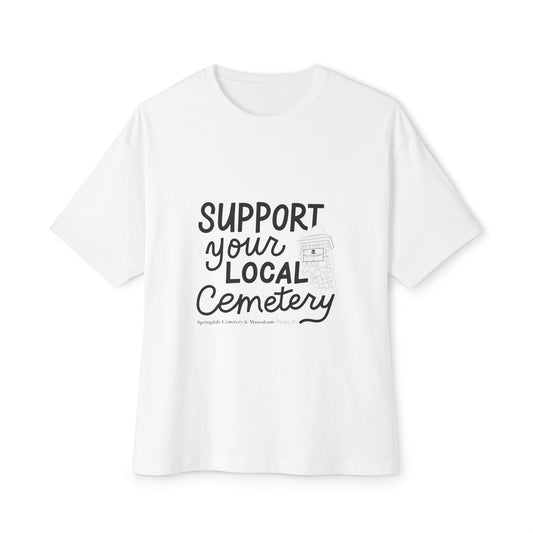Support Your Local Cemetery — Unisex Boxy Vintage Tee