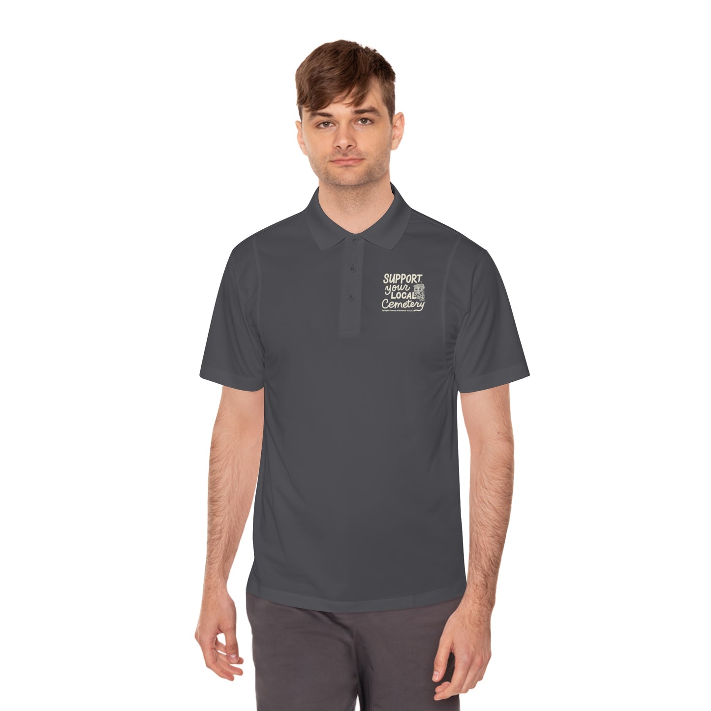 Support Your Local Cemetery  — Men's Sport Polo