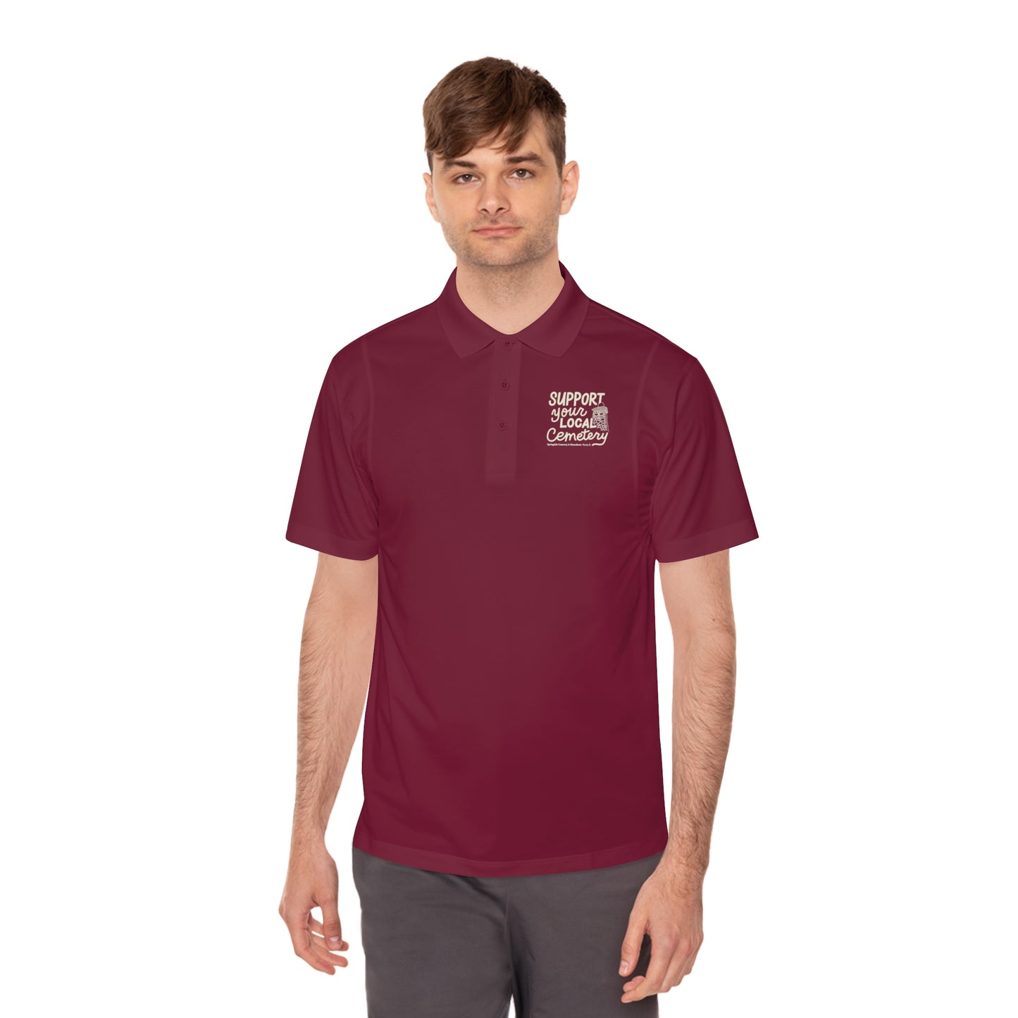 Support Your Local Cemetery  — Men's Sport Polo
