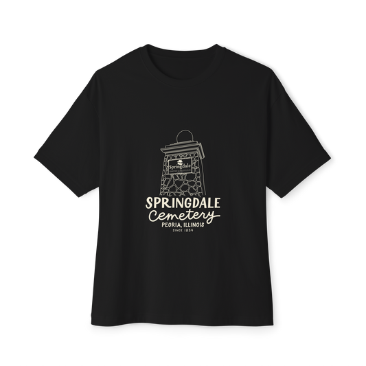 Springdale Cemetery Pillar Tee — Relaxed Boxy Fit