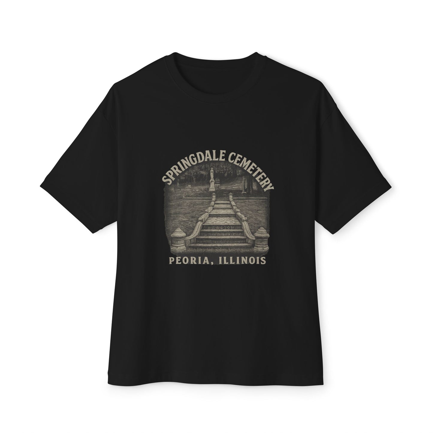 Springdale Cemetery Peoria Tee — Vintage Graphic