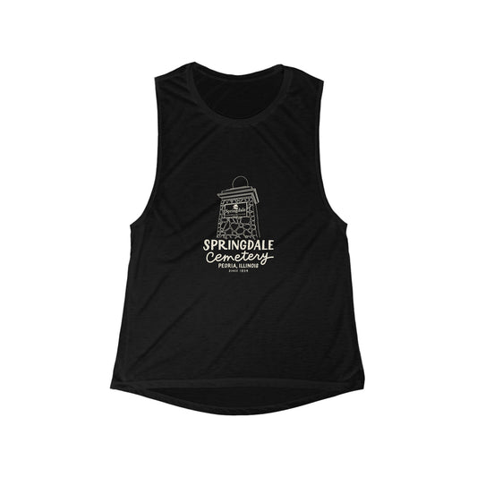 Springdale Cemetery Vintage Tank Top — Women's Flowy Scoop Muscle Tank