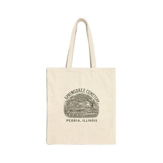 Springdale Cemetery Tote Bag — Vintage Peoria Illustration