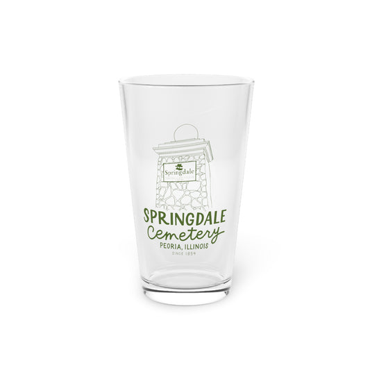 Springdale Cemetery Pint Glass — 16oz Pint  Glass